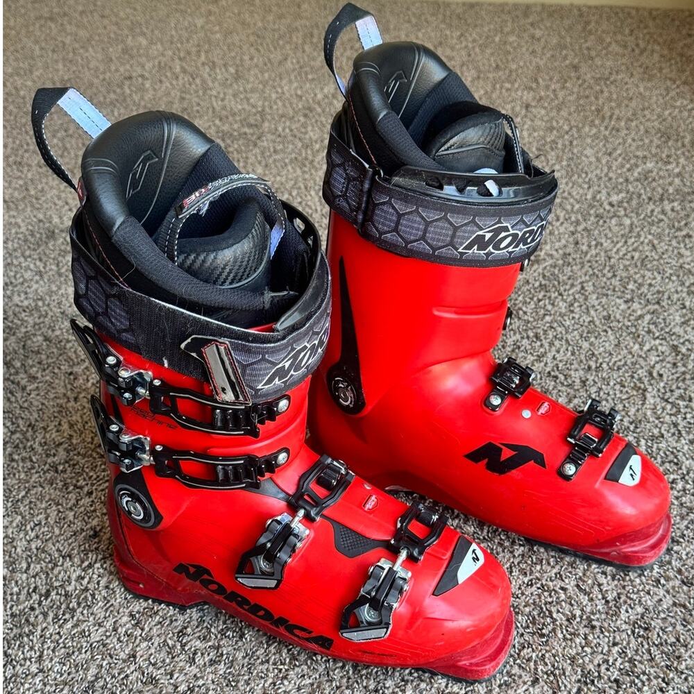 Nordica Speedmachine 130 Ski Boots Size 28 / 28.5 Red Black High Performanc